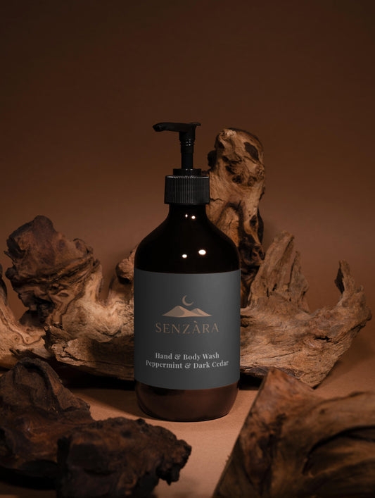 Hand & Body Wash, Peppermint & Dark Cedar - 490 ml